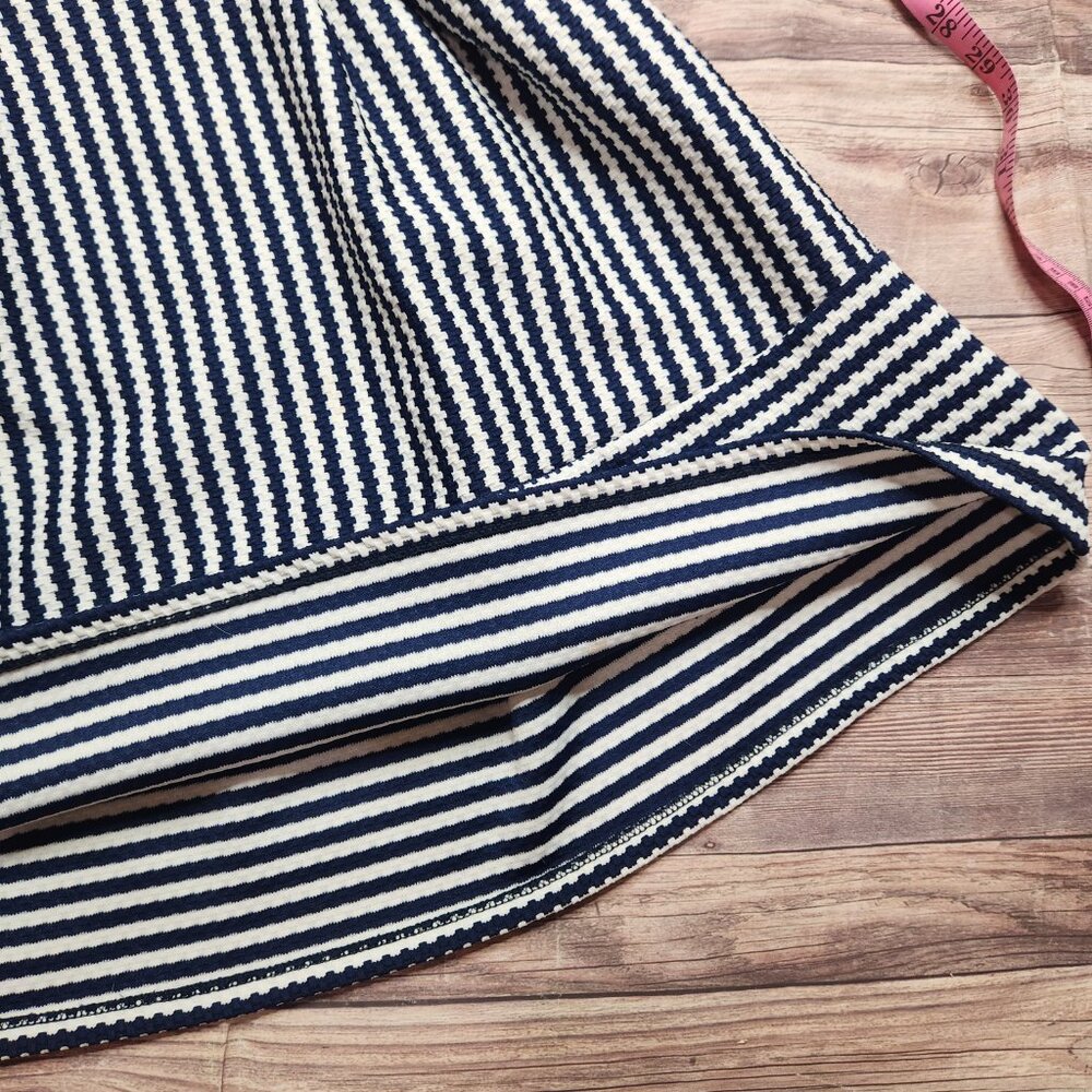 Charlotte Russe Nautical Sailor Navy Blue Flare Skater Dress - Picture 5 of 15